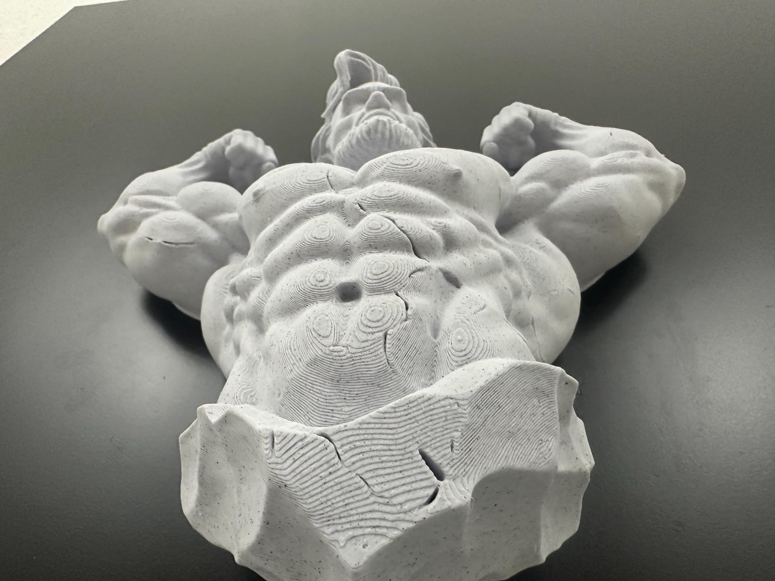 Muscular Abraham Lincoln Wall Sculpture, Funny Lincoln Bust Wall Mount, Gym Lincoln Statue, Historical Humor Decor - Honest Abe Stone Style