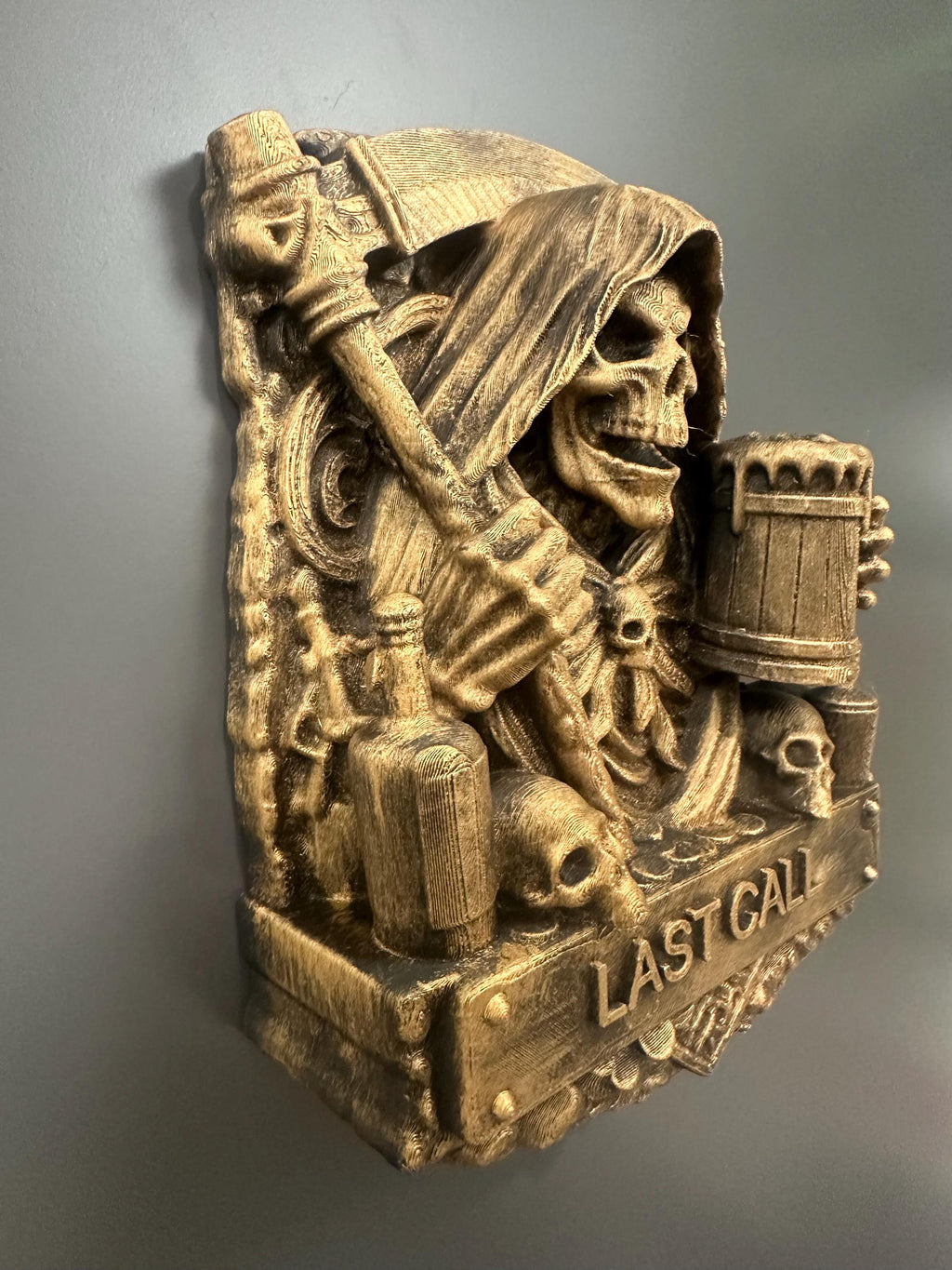 Gothic Grim Reaper Wall Plaque