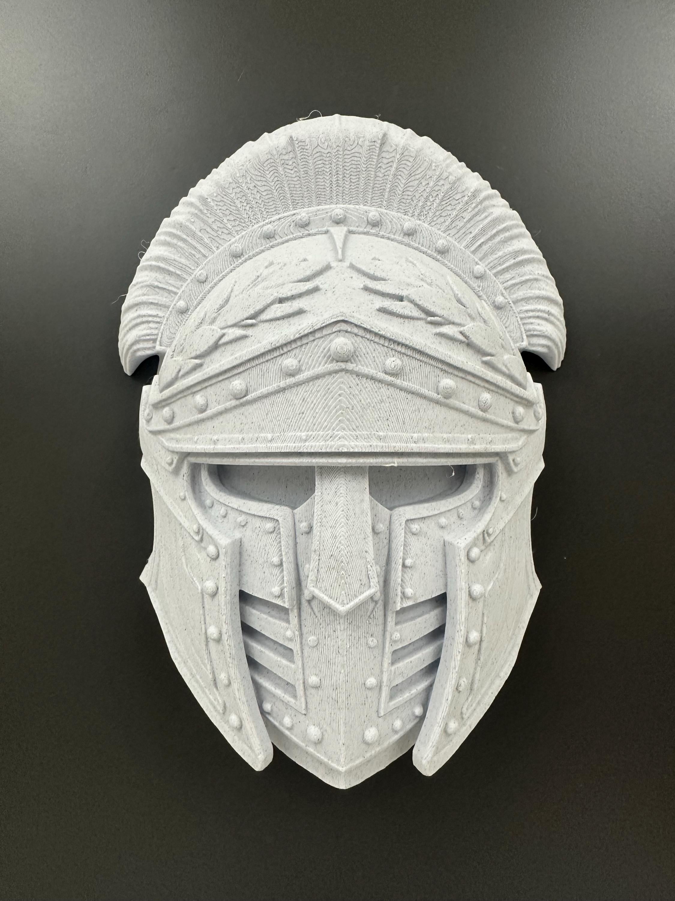 Medieval Knight Helmet Wall Decor | Gothic Armor Mask | Crusader Style Wall Sculpture | Fantasy Warrior Wall Art
