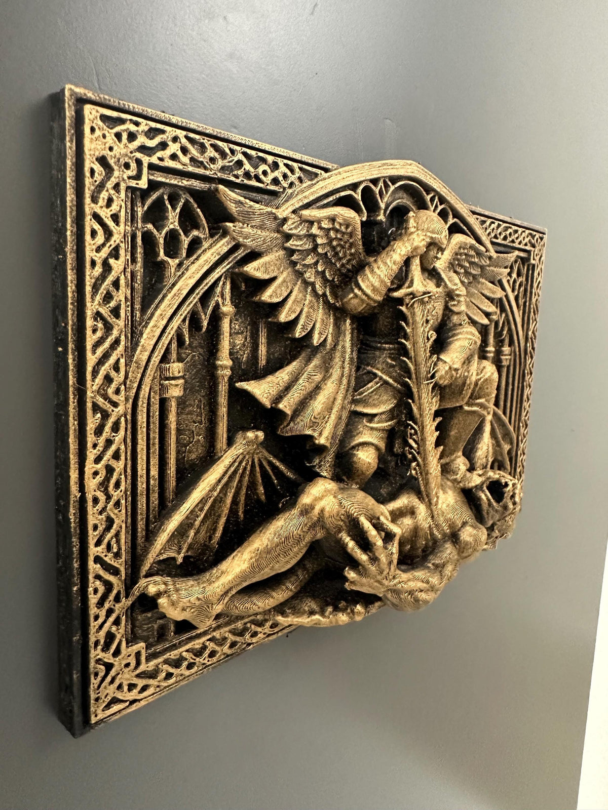 Archangel Michael Wall Plaque Gothic Decor