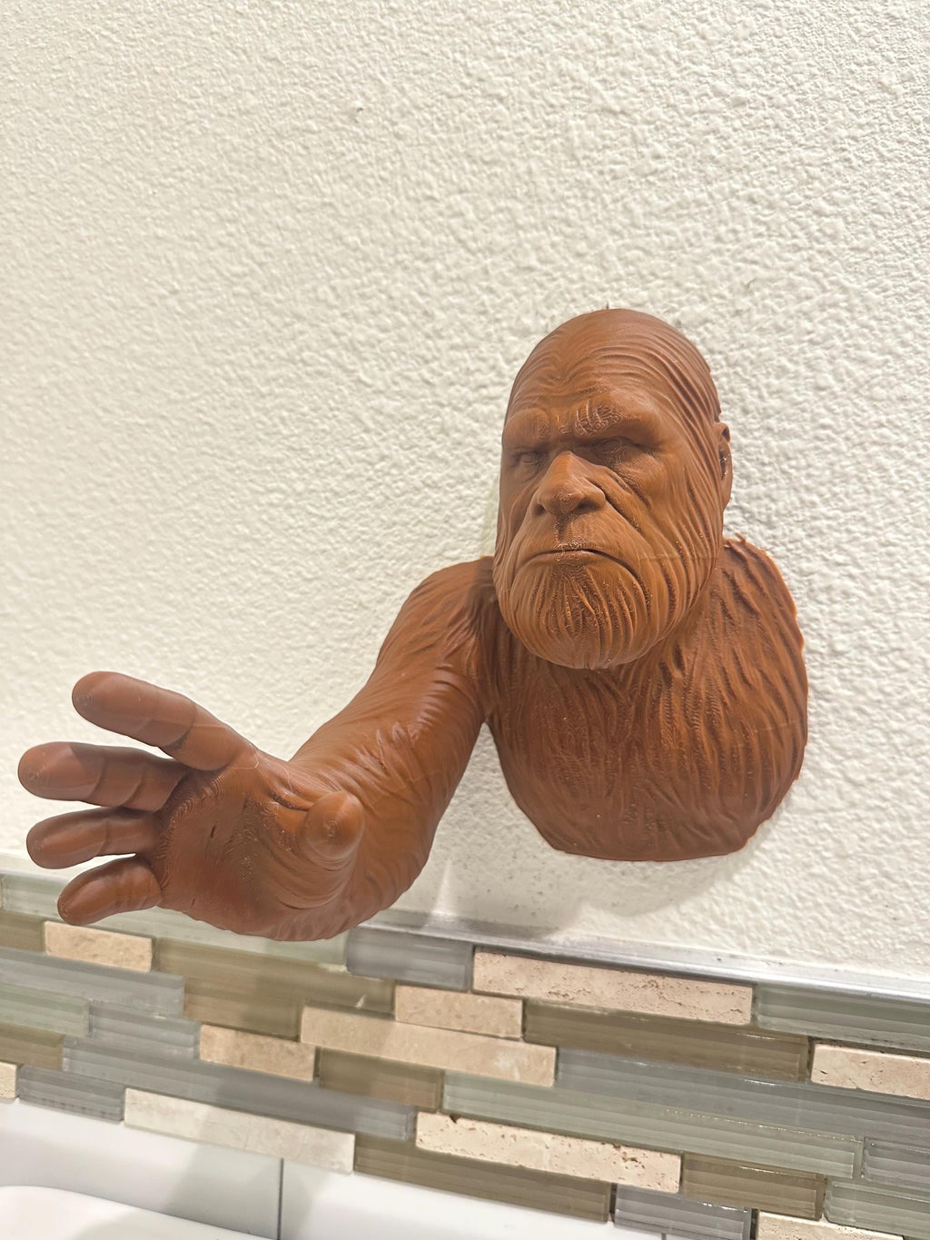 Bigfoot Hand Towel Holder for Bathroom - Sasquatch Wall Decor - Rustic Cabin Hand Towel Holder - Funny Gift for Bigfoot Lovers Lake House