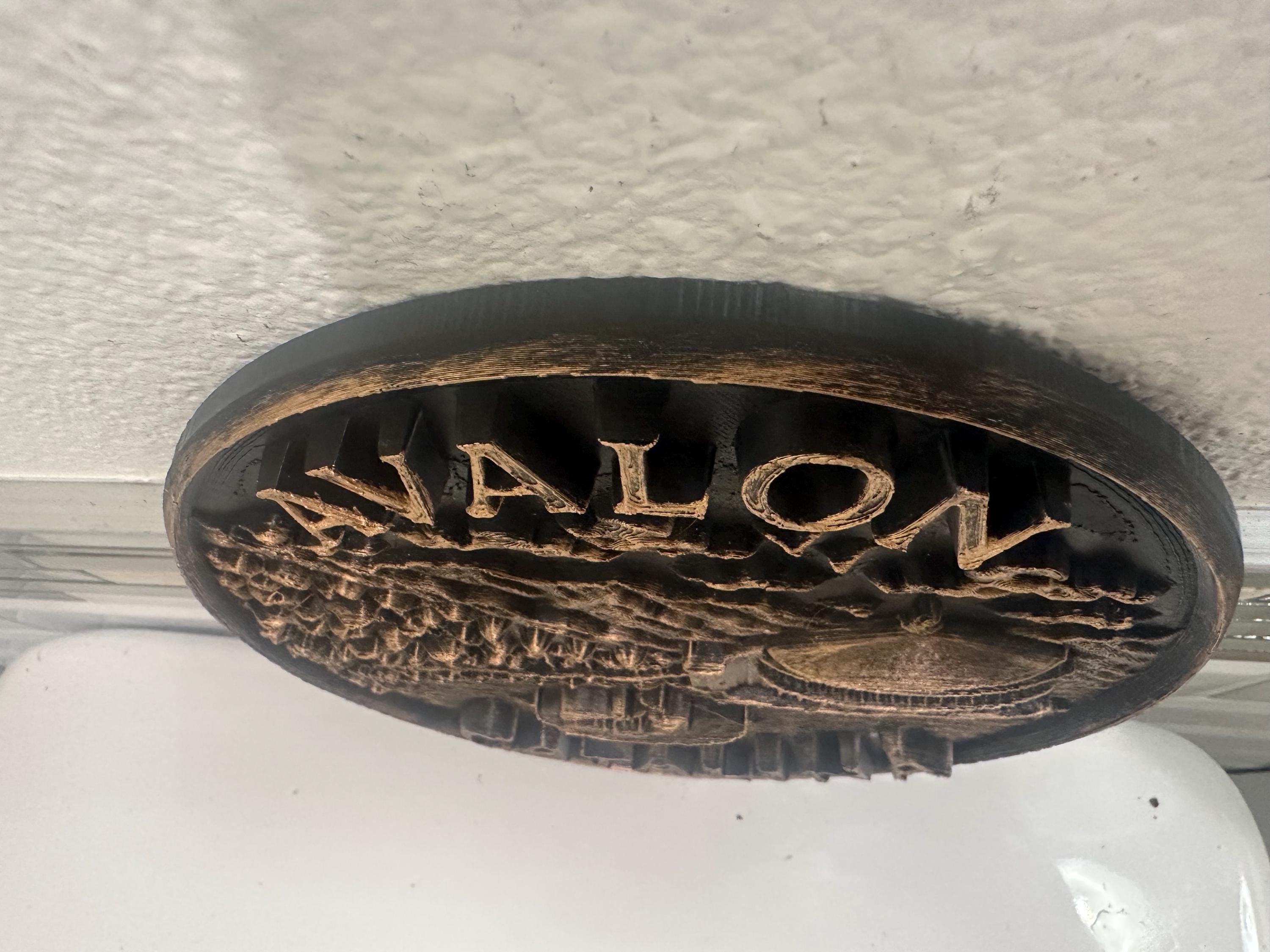 Limited Hand Painted Avalon Bay Santa Catalina Island 8” x 8” 3d Relief Wall Art Plaque Casino Sculpture