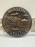 Limited Hand Painted Avalon Bay Santa Catalina Island 8” x 8” 3d Relief Wall Art Plaque Casino Sculpture