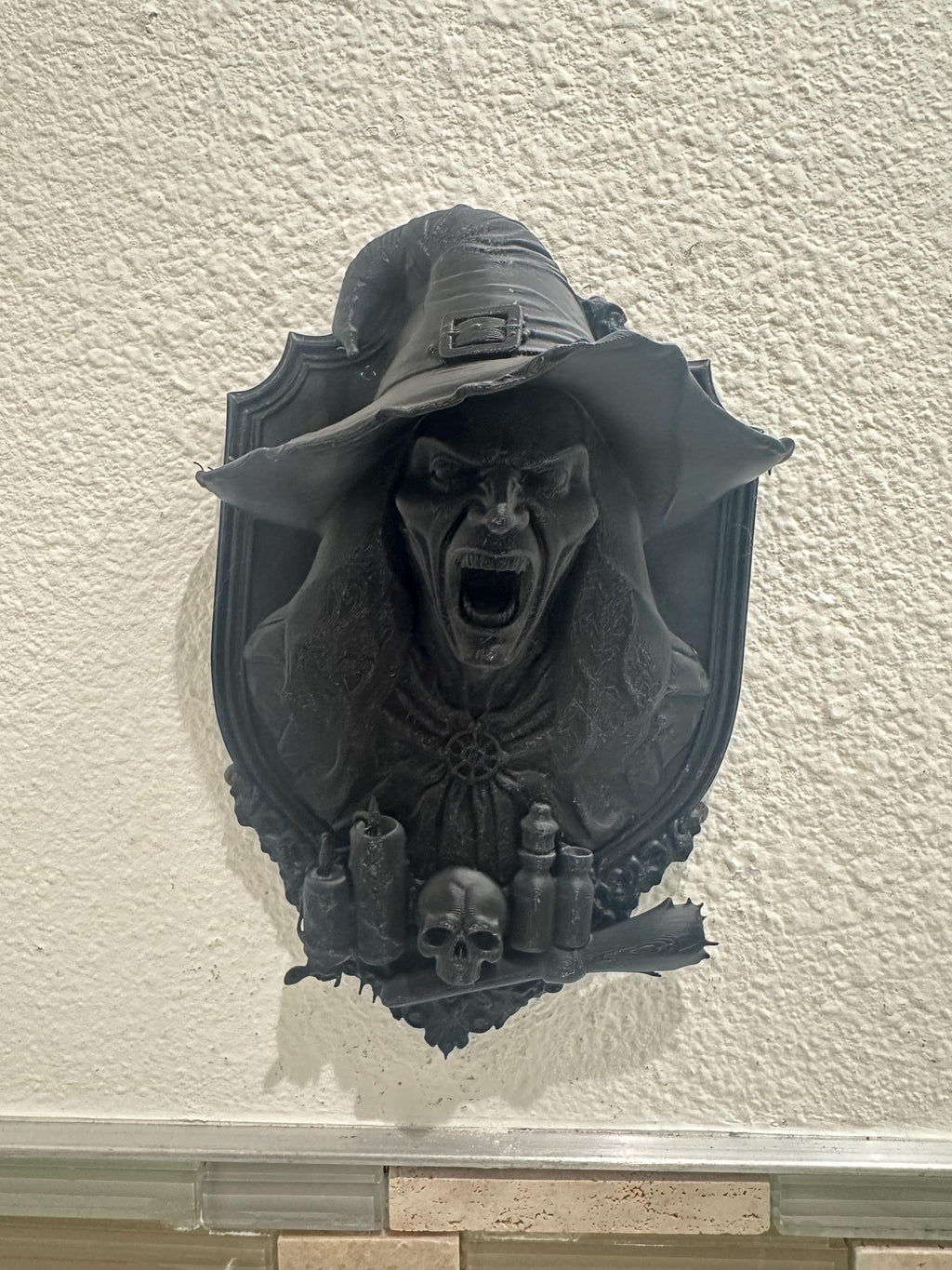 Gothic Witch Wall Plaque Horror Decor