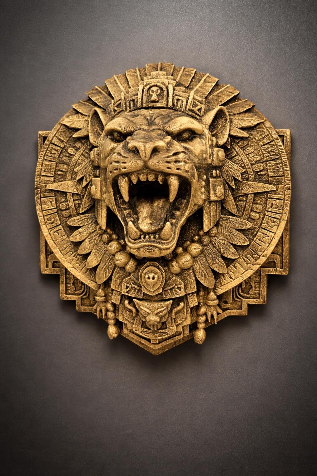 Aztec Jaguar Warrior Wall Mount