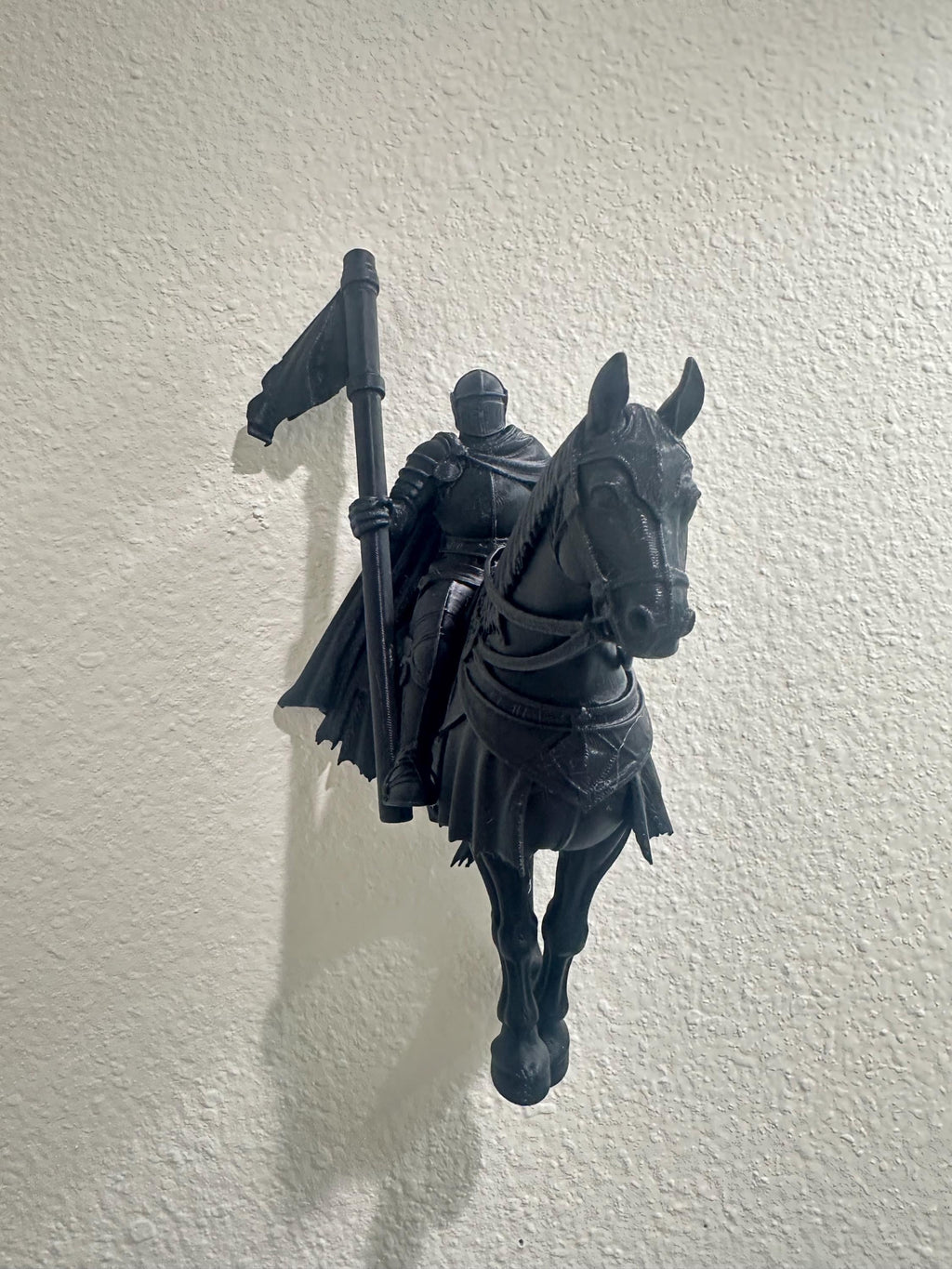 Medieval Knight on Horse Wall Sculpture