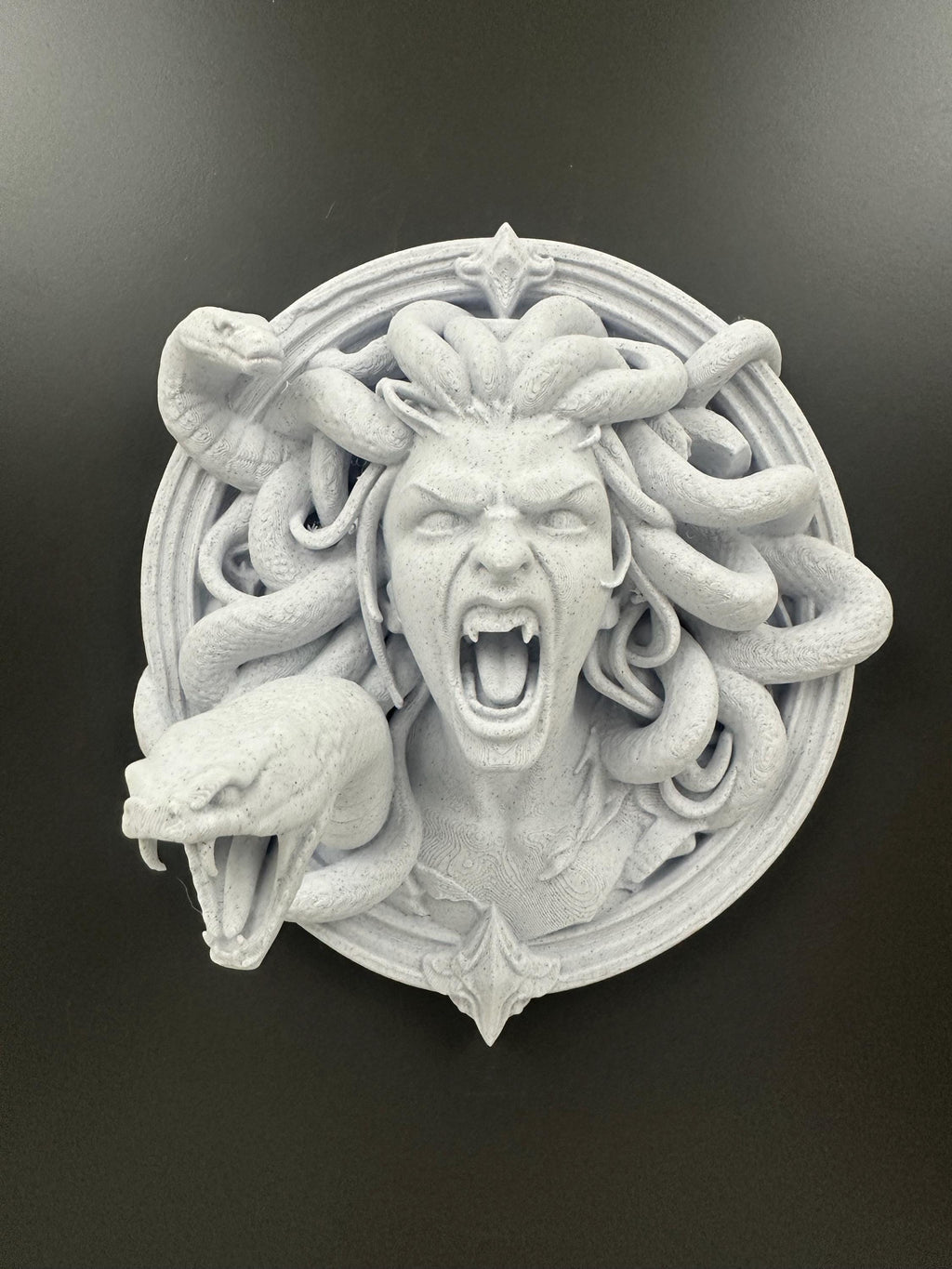 Medusa Wall Sculpture | Gothic Greek Mythology Decor | Snake Wall Plaque | Fantasy Home Decor | Rock/Stone Style Gorgon Goddess Art