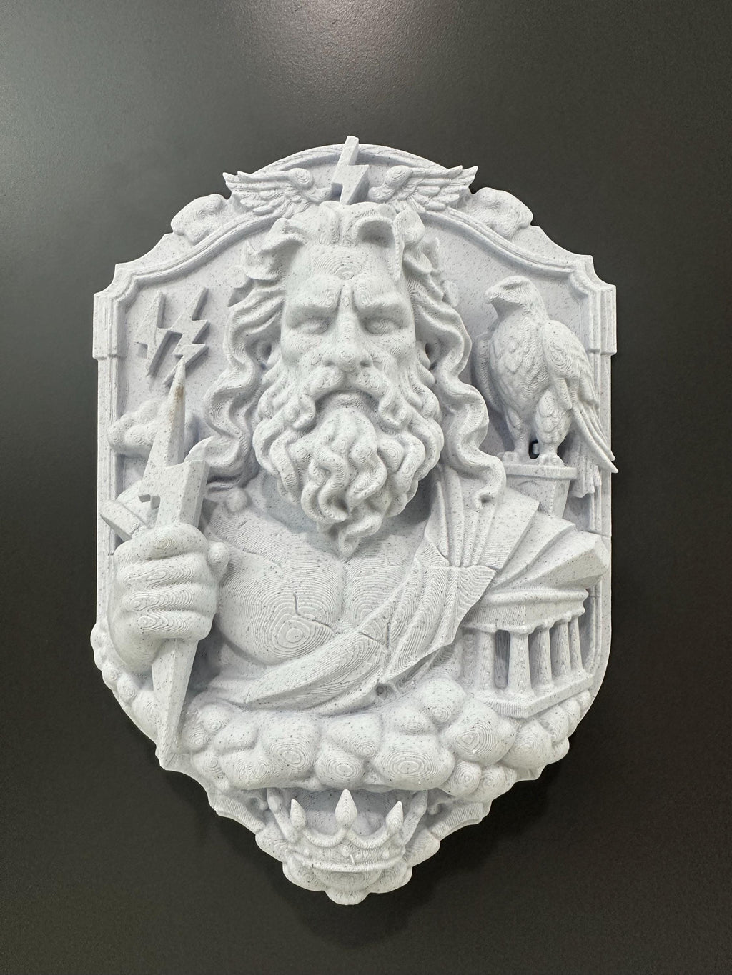 Zeus Wall Plaque Greek God Decor Olympus Sculpture Mythology Wall Art Thunder God Bust Classical Home Decor 9x7x2