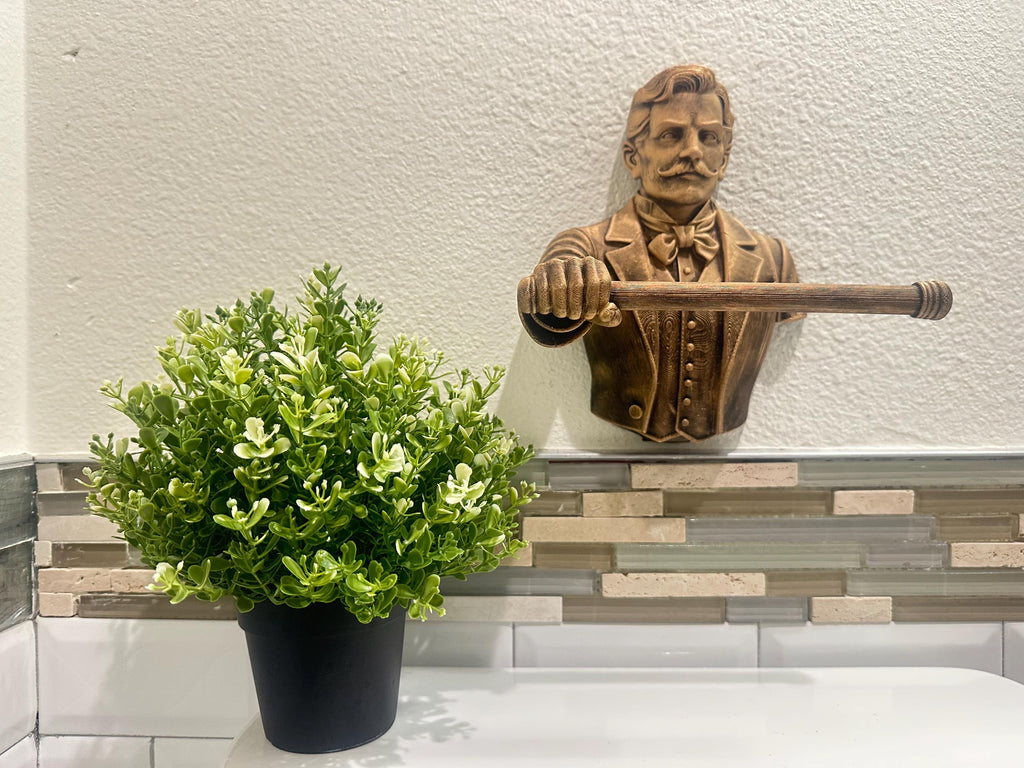 Victorian Gentleman Hand Towel Holder Wall Mount