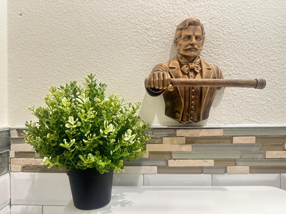 Victorian Gentleman Hand Towel Holder Wall Mount
