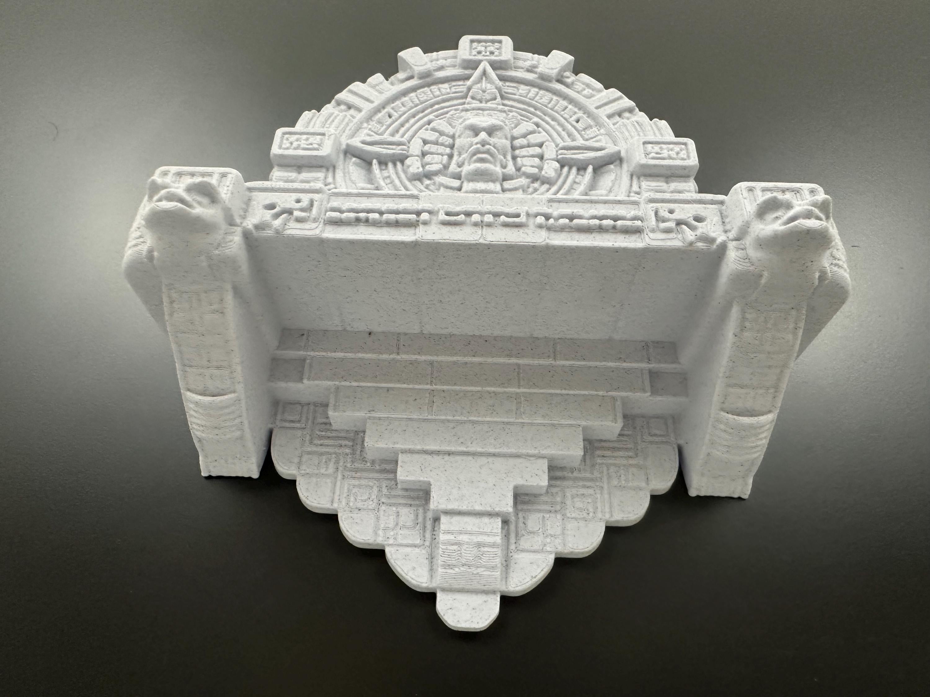 Ancient Aztec Temple Wall Shelf – Mayan Calendar Decor – Aztec Wall Art – Unique Display Shelf