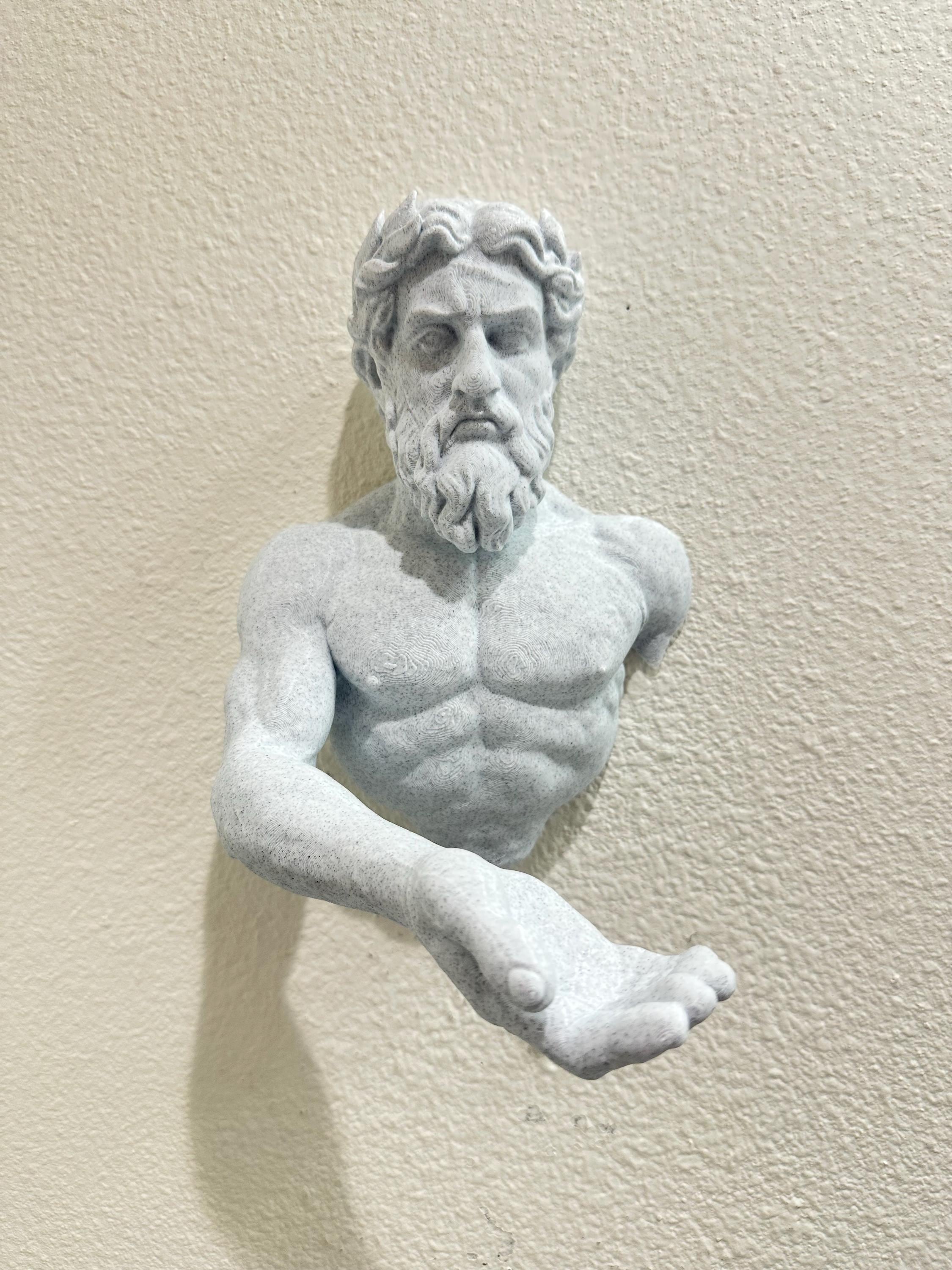 Greek God Hand Towel Holder Wall Sculpture - Classical Roman Statue Bathroom Decor - Greek Mythology Wall Art
