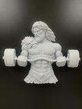 Hercules Barbell Wall Decor - Greek God Gym Wall Art - Bodybuilding Fitness Sculpture - Strongman Workout Decor