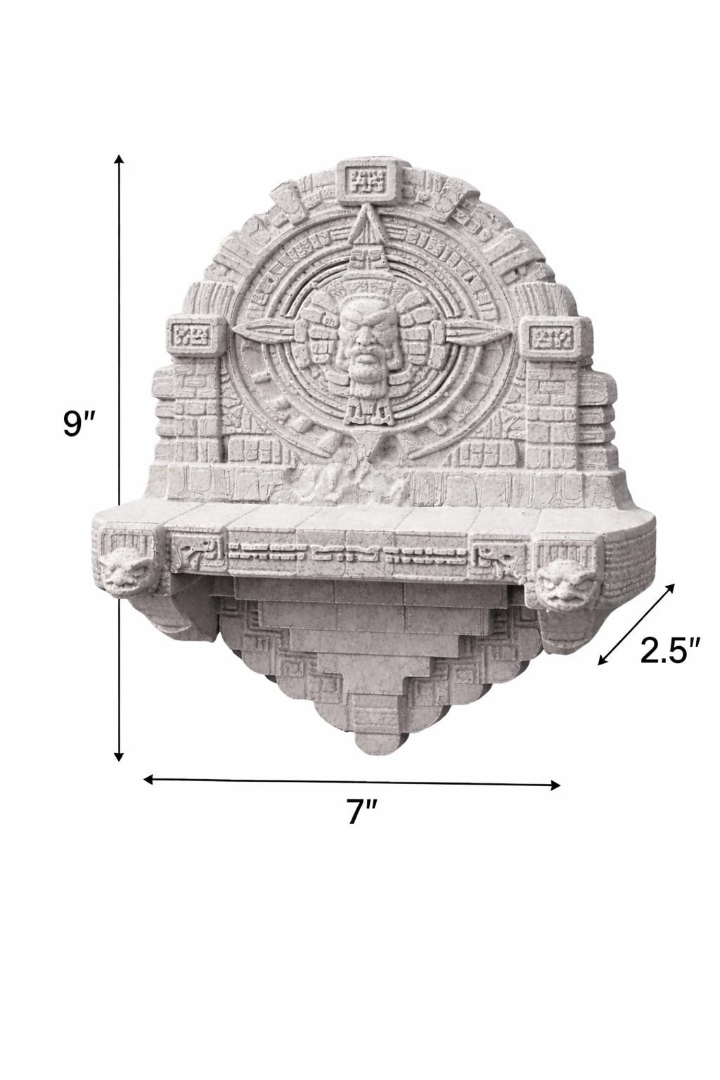Ancient Aztec Temple Wall Shelf – Mayan Calendar Decor – Aztec Wall Art – Unique Display Shelf