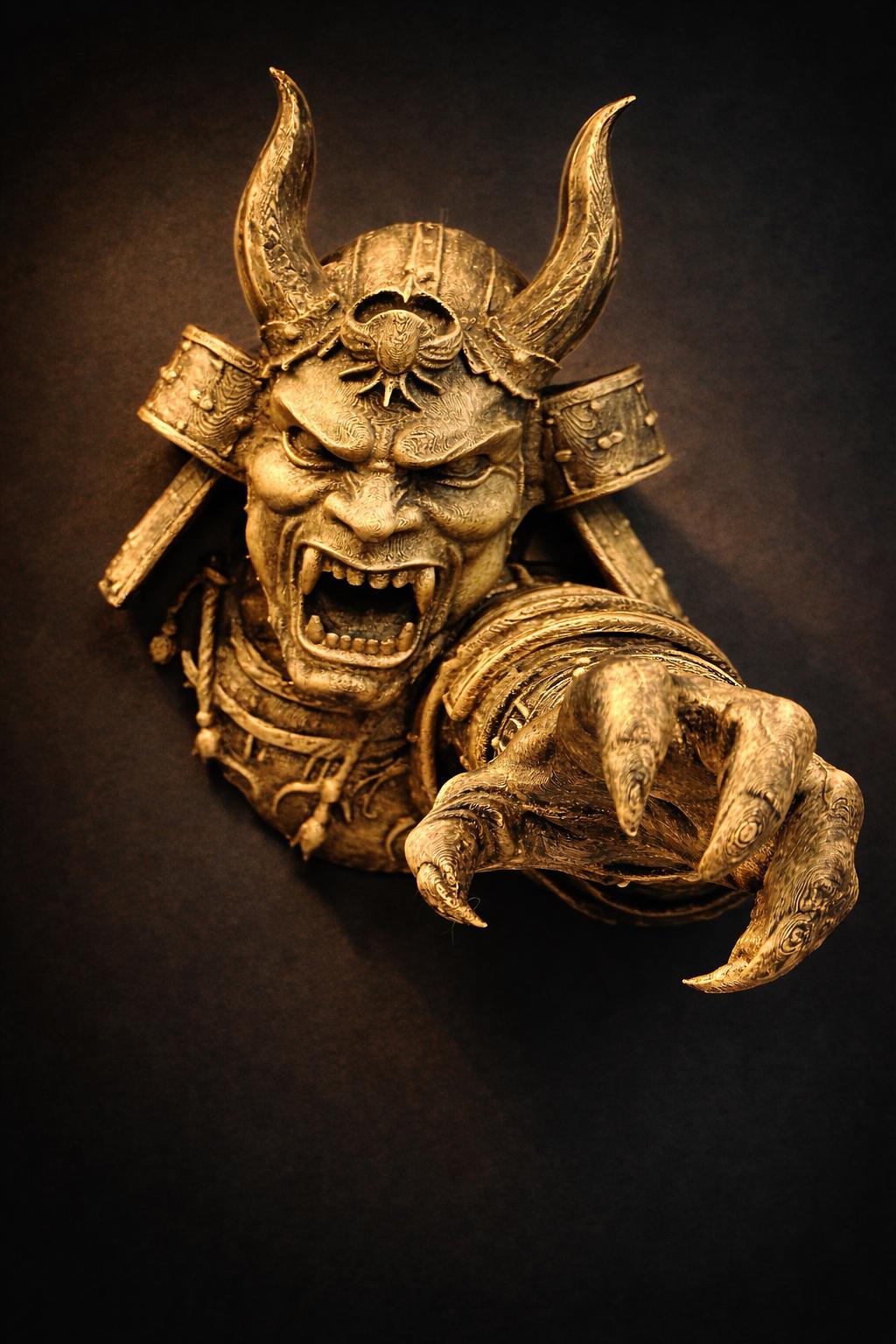 Samurai Oni Demon Wall Mount