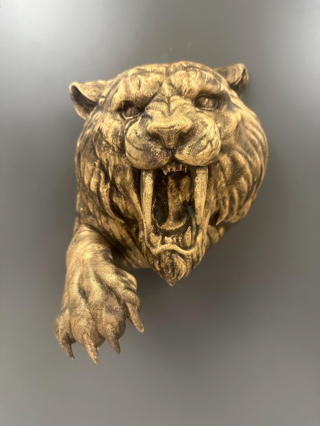 Sabertooth Tiger Wall Sculpture