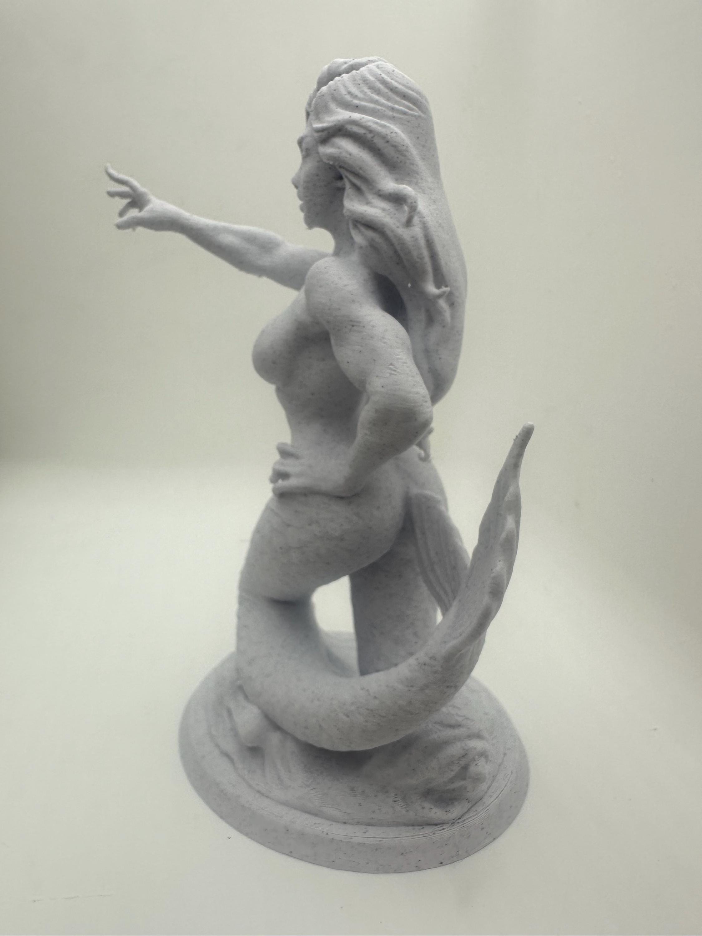Mermaid Sexy Figurine 6” Mythical Sea Goddess Ocean Home Beach House Coastal Decor Sculpture