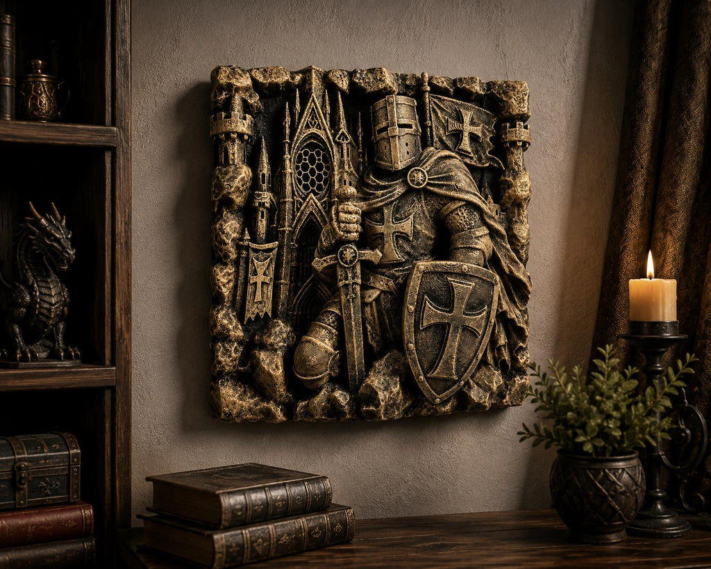 Templar Knight Wall Sculpture