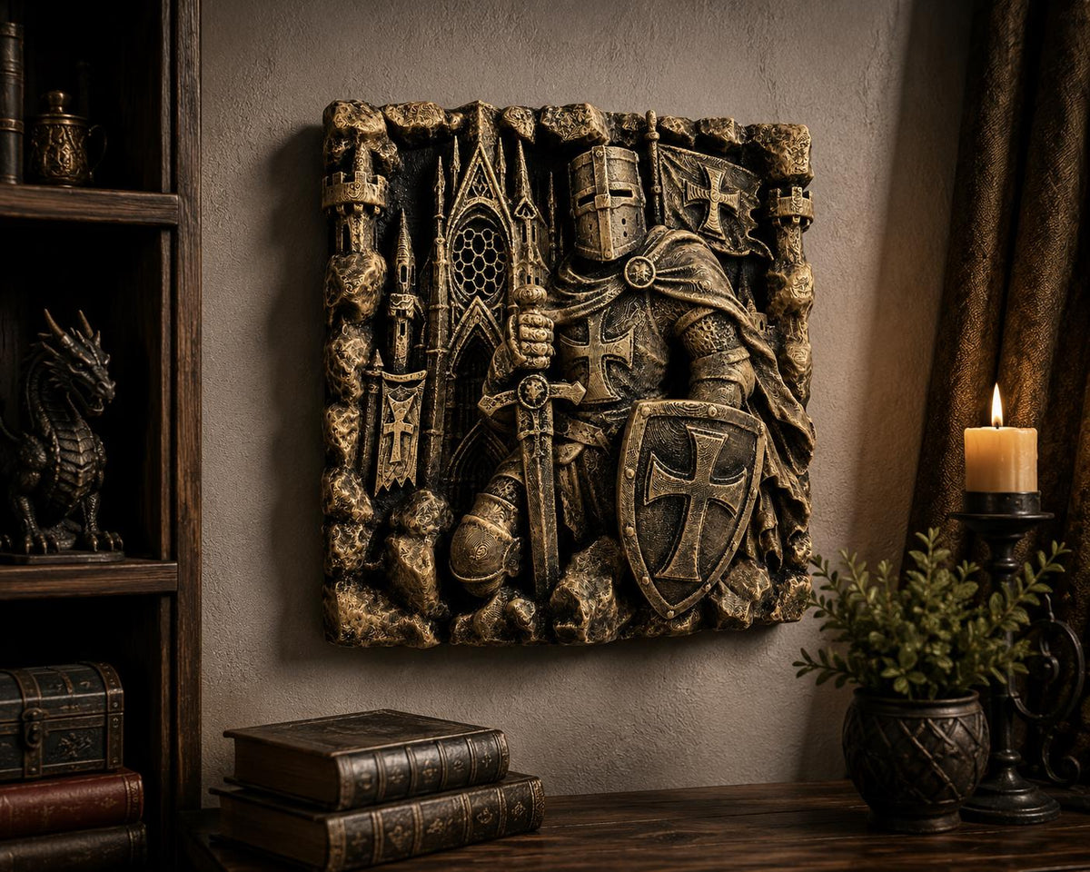 Templar Knight Wall Sculpture
