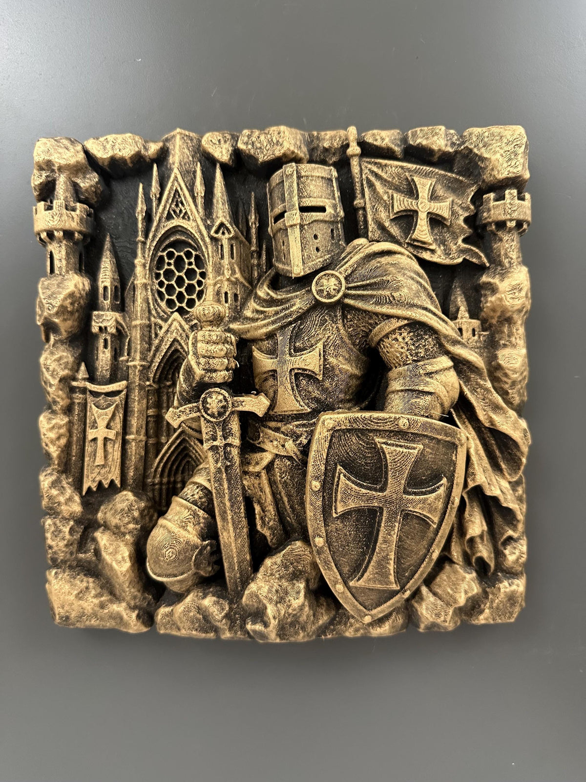 Templar Knight Wall Sculpture