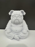 English Bulldog Buddha Statue - Funny Meditation Dog Zen Decor - Bulldog Yoga Figurine - English Bulldog Lover Gift Desk Decor Sculpture 6”