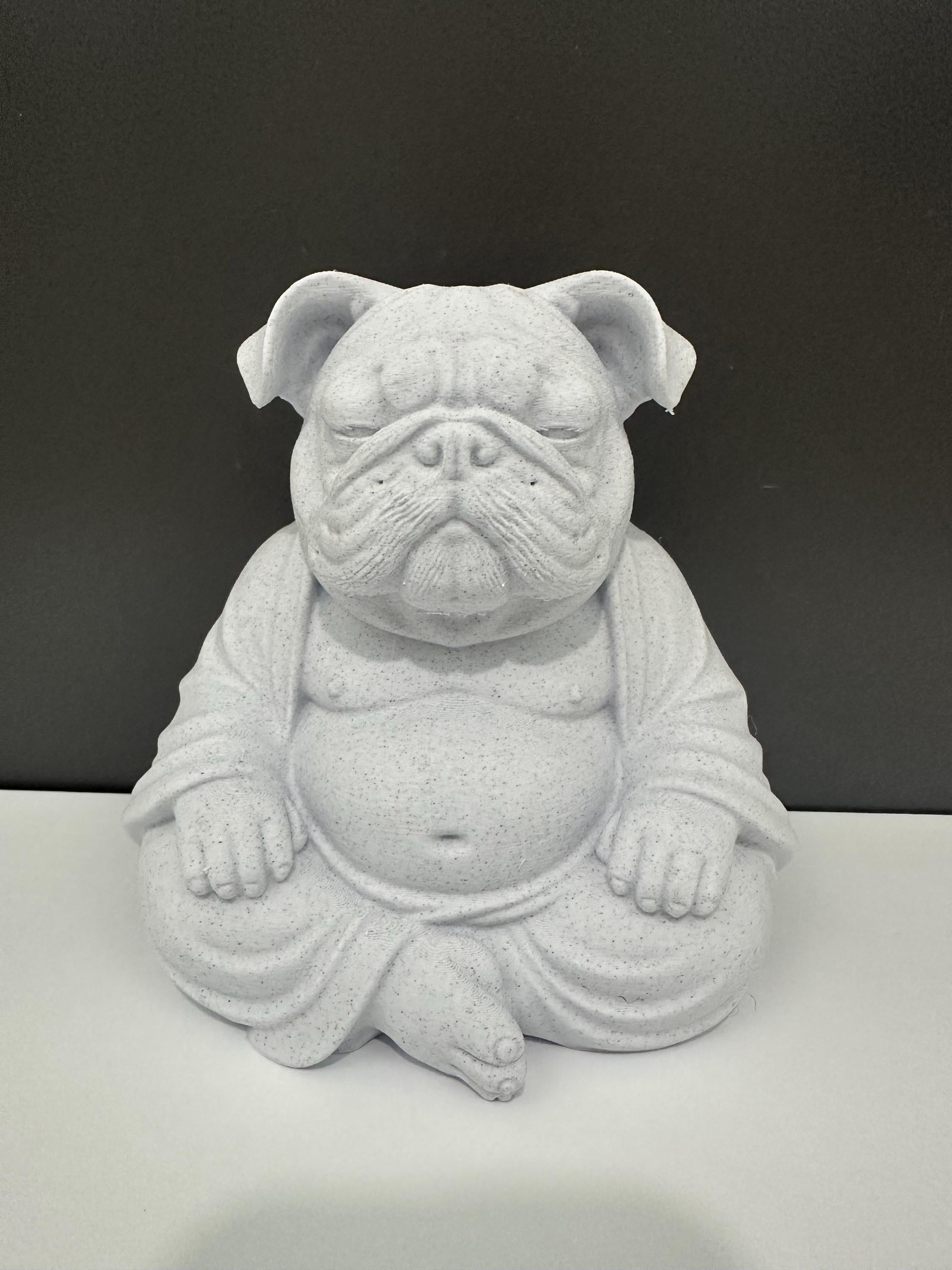 English Bulldog Buddha Statue - Funny Meditation Dog Zen Decor - Bulldog Yoga Figurine - English Bulldog Lover Gift Desk Decor Sculpture 6”