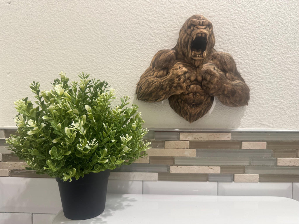 Roaring Gorilla Wall Sculpture