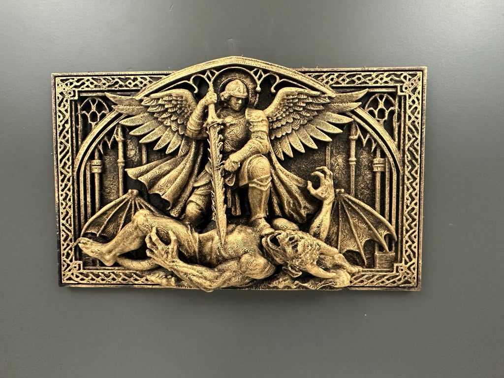 Archangel Michael Wall Plaque Gothic Decor
