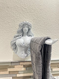 Persephone Greek Goddess Wall Hand Towel Holder Mount - Greek Mythology Bathroom Decor - Classical Roman Wall Sculpture - Hand Towel Hook 9”