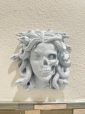 Medusa Life and Death Wall Decor - Gorgon Wall Sculpture - Split Face Skull Statue - Greek Mythology Wall Art - Gothic Decor - Memento Mori