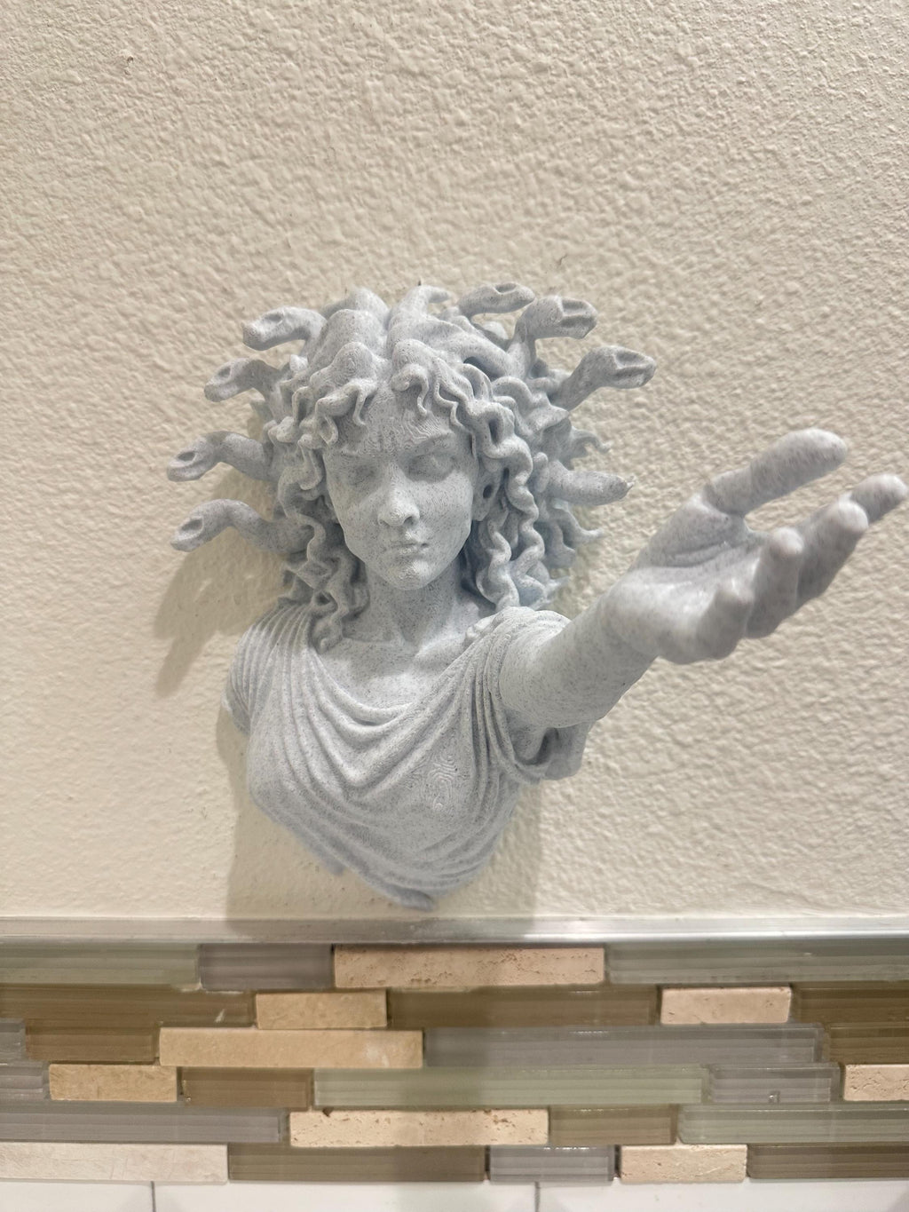Medusa Hand Towel Holder - Greek Mythology Bathroom Wall Sculpture - Gothic Home Decor - Bathroom Decor Towel Hook - Gorgon Head of Snakes