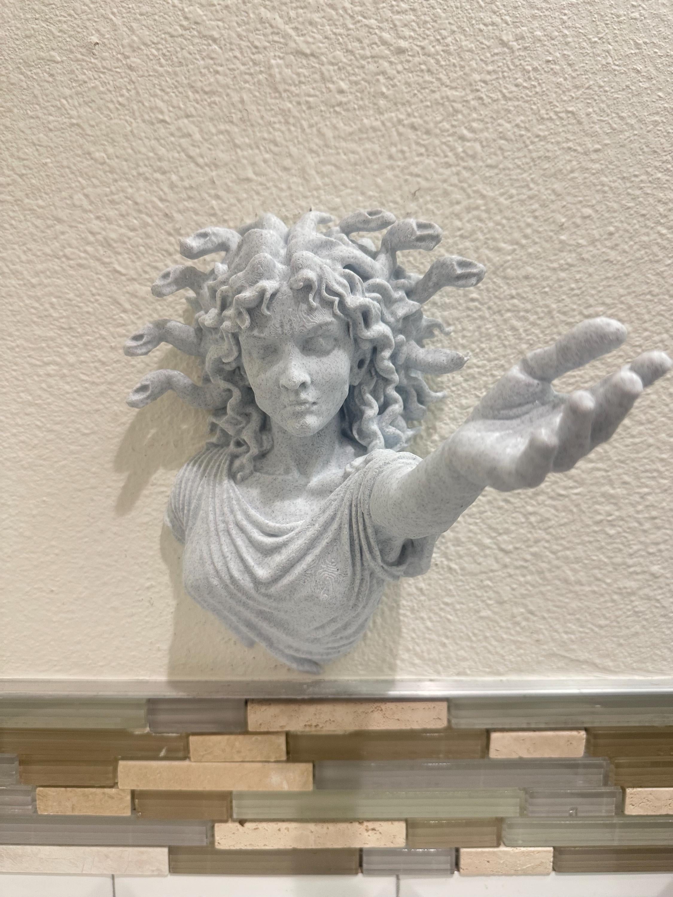 Medusa Hand Towel Holder - Greek Mythology Bathroom Wall Sculpture - Gothic Home Decor - Bathroom Decor Towel Hook - Gorgon Head of Snakes