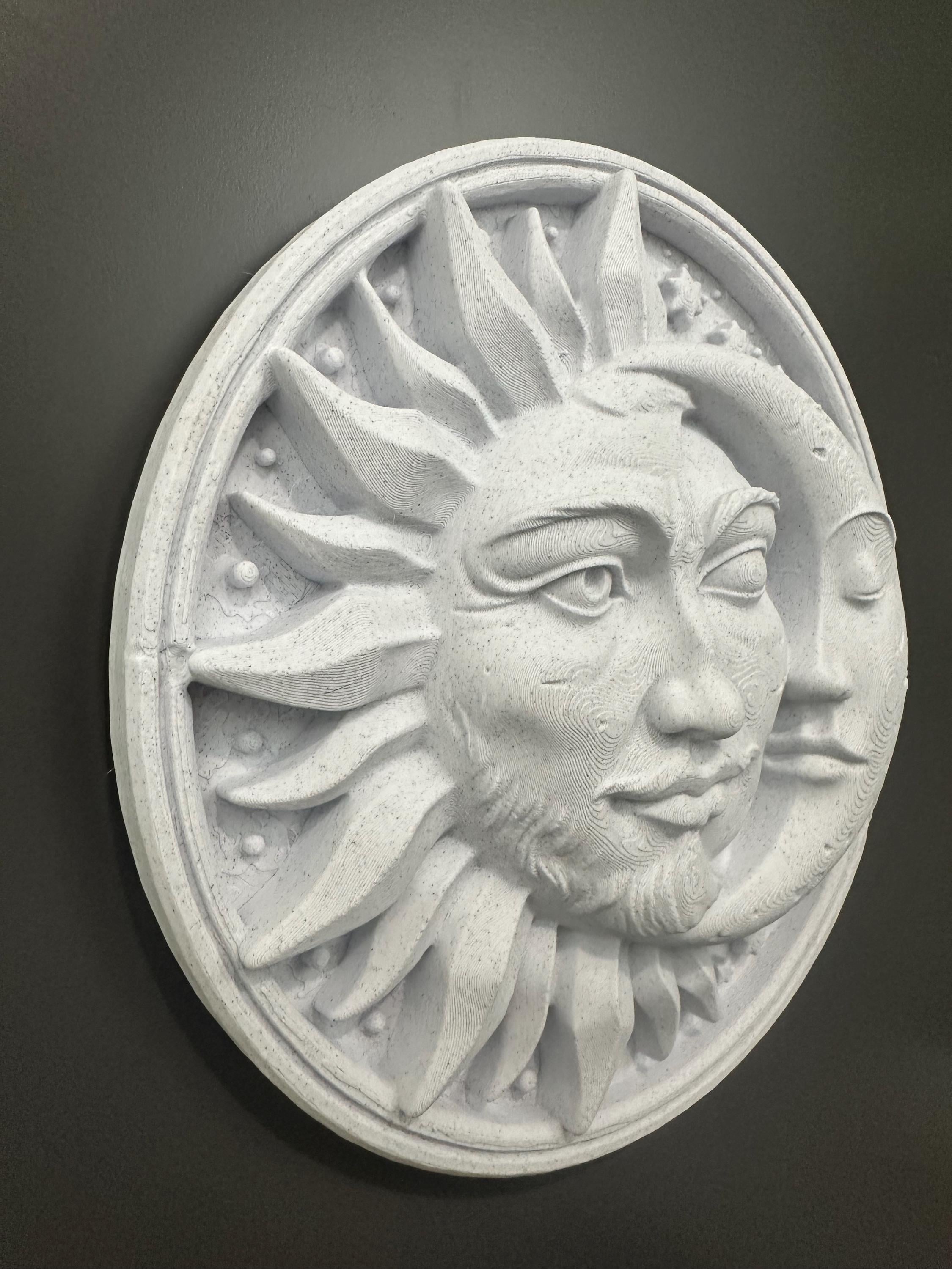 Sun and Moon Wall Plaque - Celestial Decor Yin Yang Wall Art - Boho Home Decor - Astrology Wall Hanging - Patio Garden Art 9x9x2”