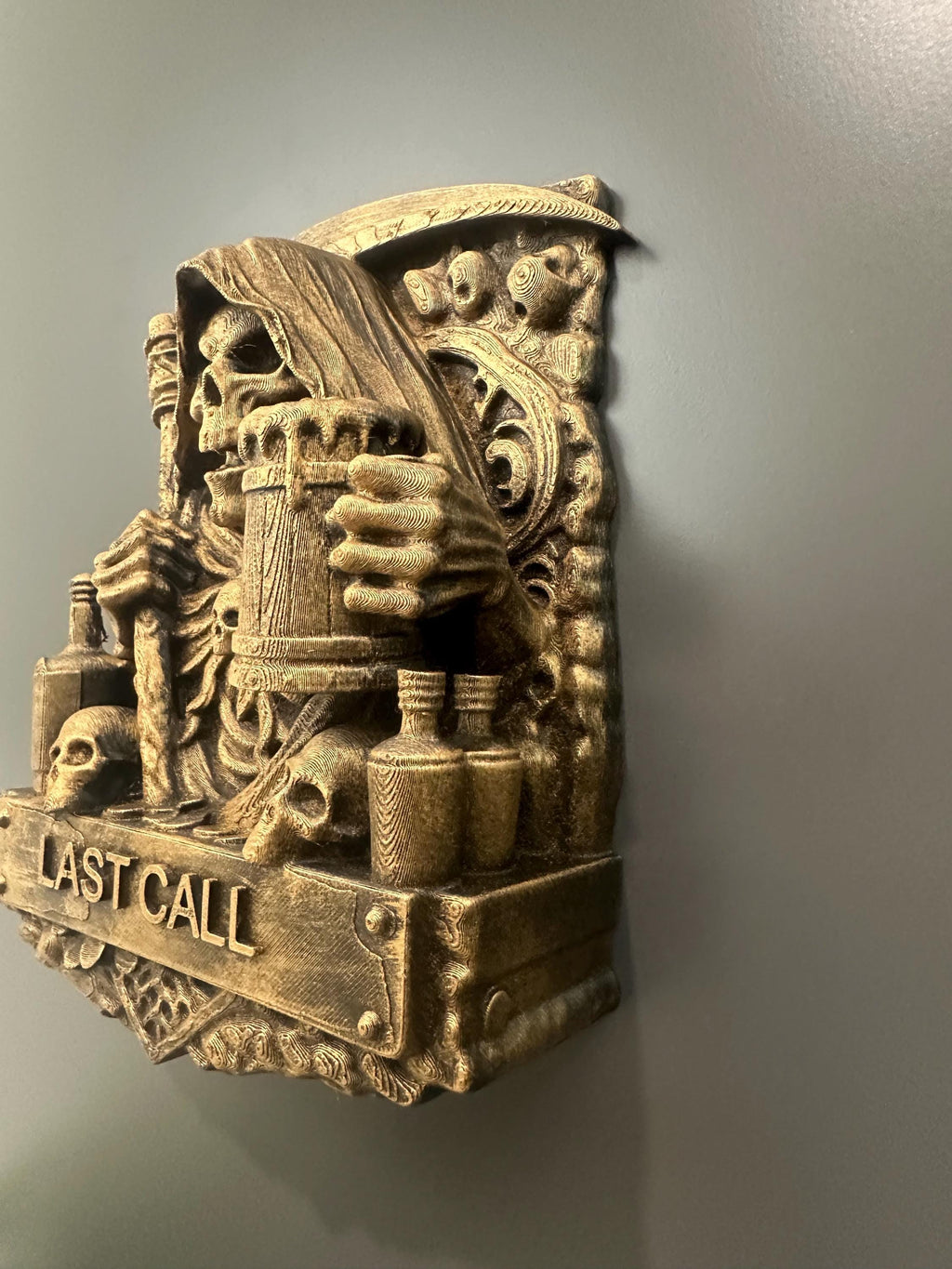 Gothic Grim Reaper Wall Plaque