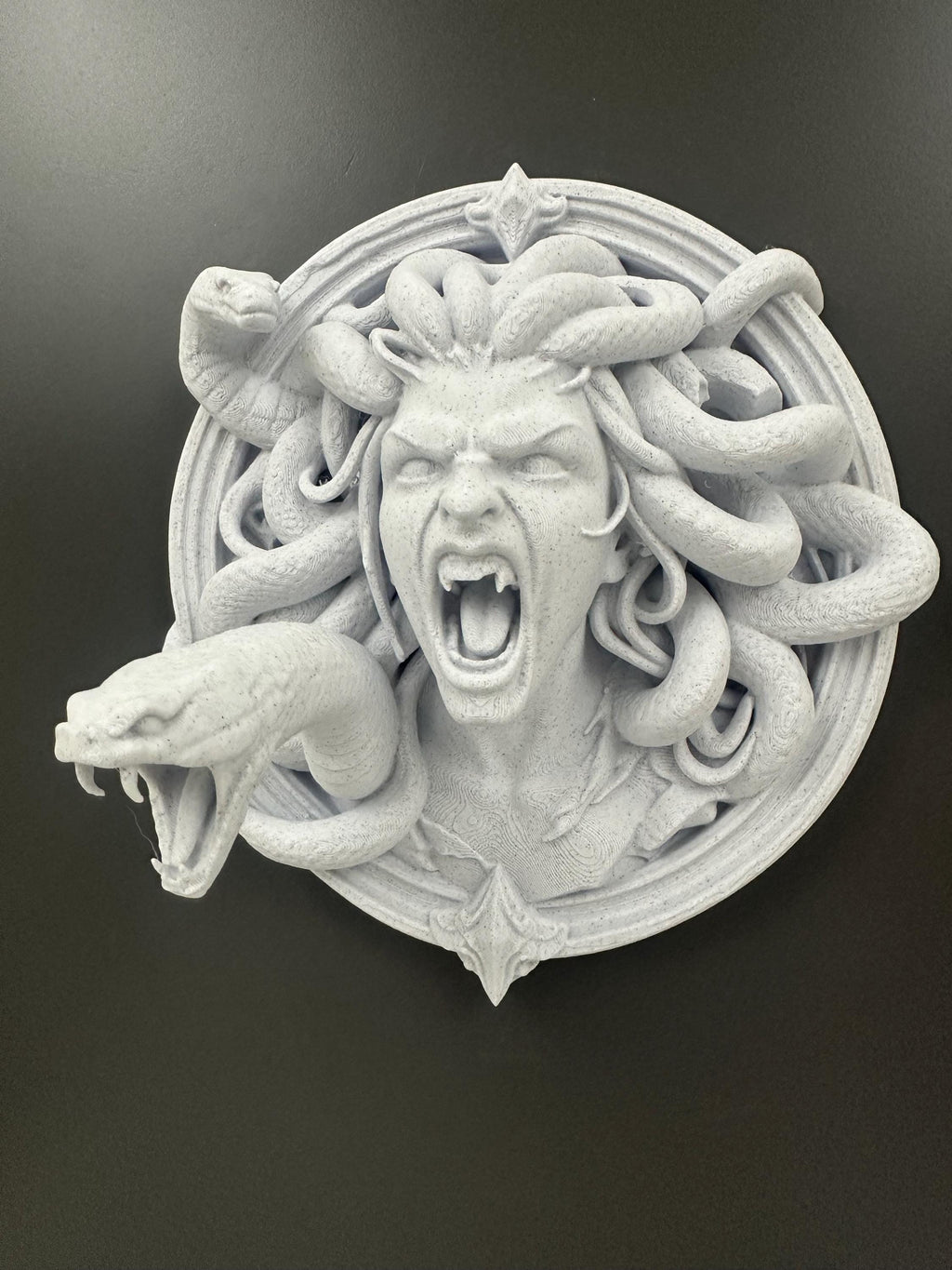Medusa Wall Sculpture | Gothic Greek Mythology Decor | Snake Wall Plaque | Fantasy Home Decor | Rock/Stone Style Gorgon Goddess Art