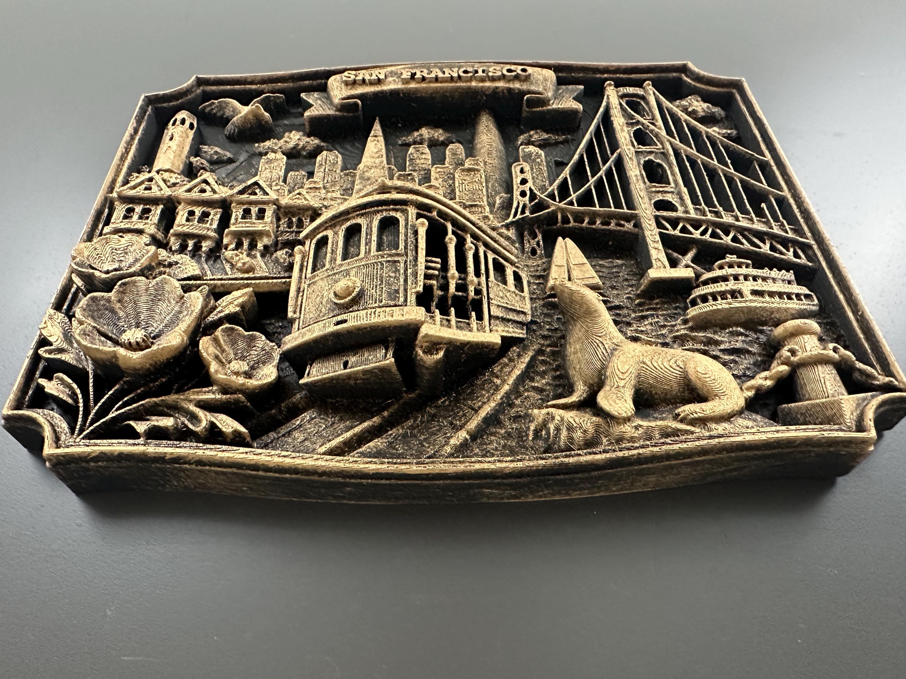 San Diego Skyline Wall Art - Handcrafted Relief Sculpture - Navy Carrier Ship Plaque - California Coastal Decor - Housewarming Gift