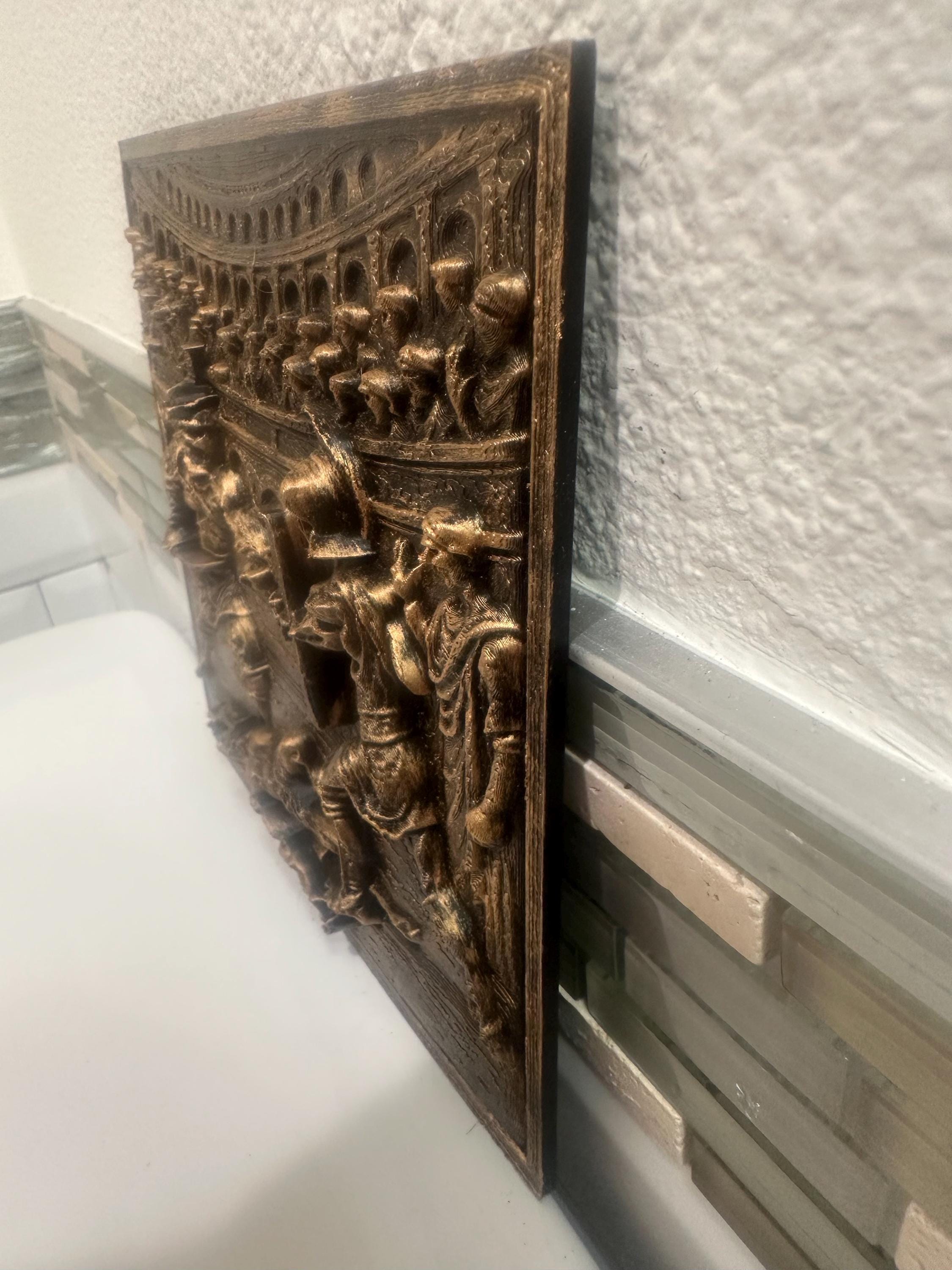 Gladiator Roman Colosseum 8” 3d Wall Art Plaque Home Decor Sculpture