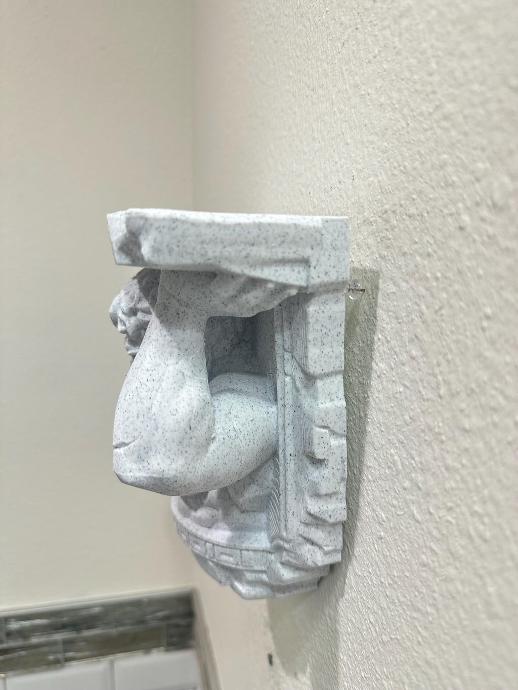 Atlas Titan Wall Shelf Bracket | Greek Statue Shelf Support | Stone Style Decor | Mythology Wall Mount | Ancient Relic Sculpture 8”