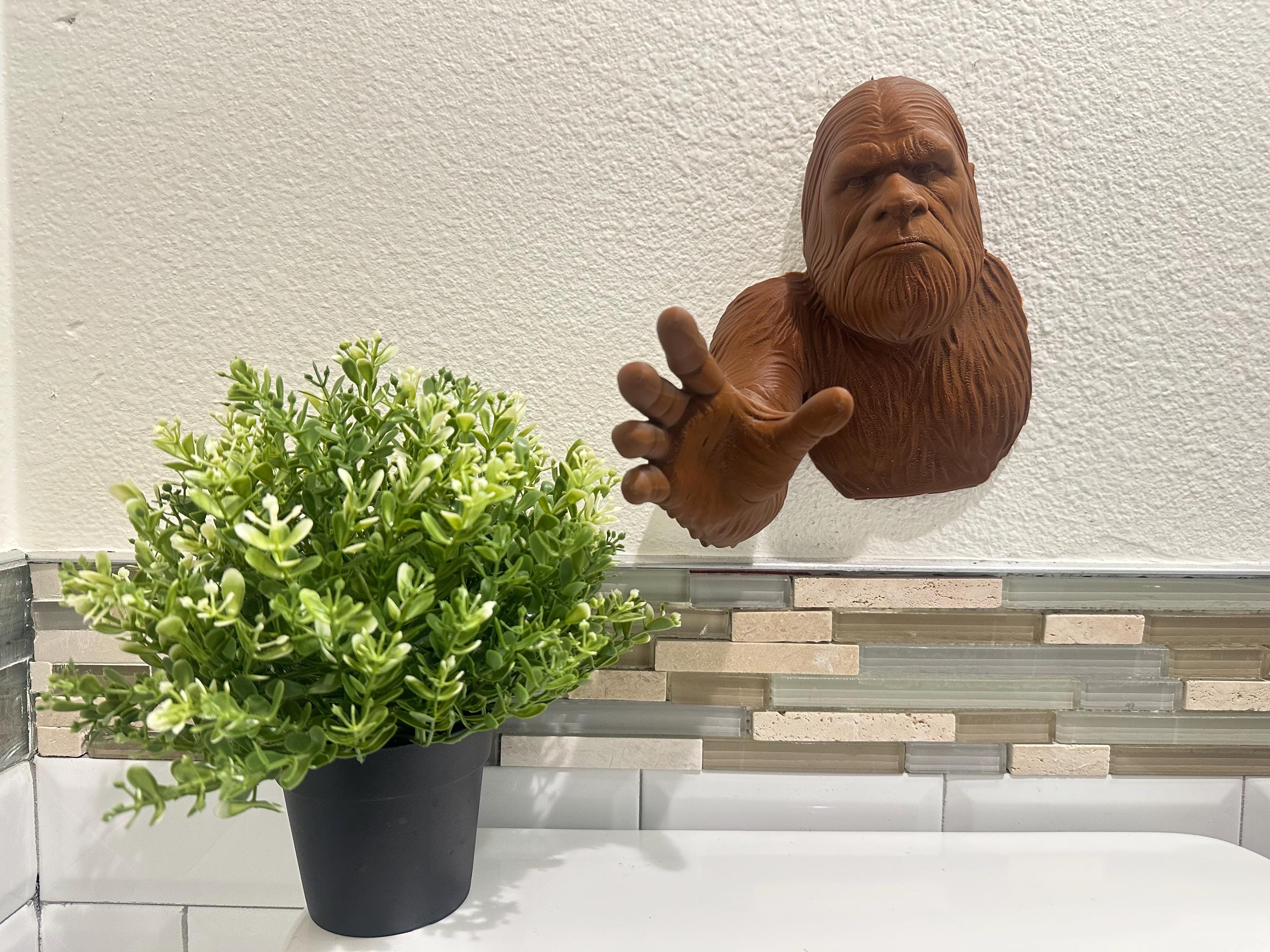 Bigfoot Hand Towel Holder for Bathroom - Sasquatch Wall Decor - Rustic Cabin Hand Towel Holder - Funny Gift for Bigfoot Lovers Lake House